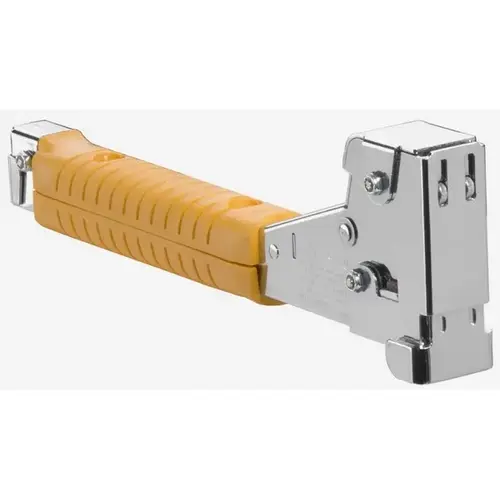 HT50 Hammer Tacker, T50 Staple, 5/16 to 1/2 in L Leg, Steel Staple Yellow HT50 Hammer Tacker, T50 Staple, 5/16 to 1/2 in L Leg, Steel Staple Yellow