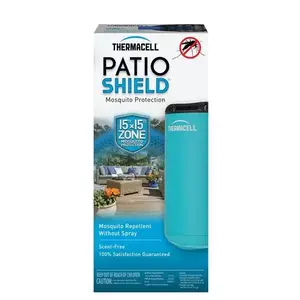 Thermacell MRPSB MRPSB Patio Shield Mosquito Repeller, 15 ft Coverage Area, Glacial Blue Housing