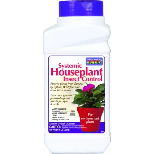 Systemic Houseplant Insect Control, Granular, Indoor, 8 oz Bottle Golden Brown