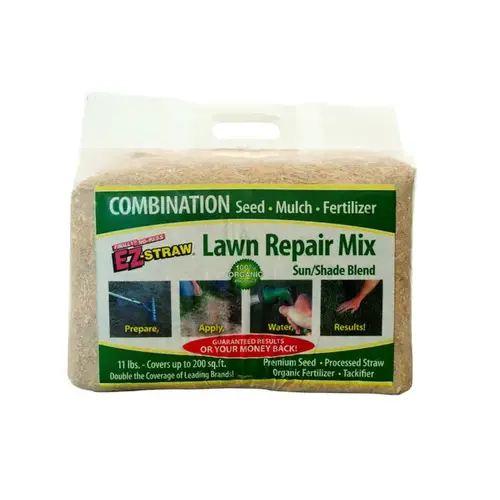 Seed, Mulch & Fertilizer EZ-Straw Kentucky Bluegrass Sun or Shade 11 lb