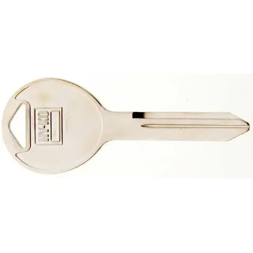 Key Blank, Solid Brass, Nickel, For: Chrysler Vehicle Locks Key Blank, Solid Brass, Nickel, For: Chrysler Vehicle Locks