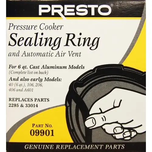 Sealing Ring & Automatic Air Vent for Pressure Cookers Sealing Ring & Automatic Air Vent for Pressure Cookers