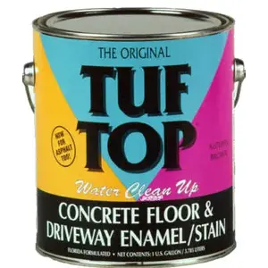 Tuf-Top 10-021 Floor & Driveway Coating Semi-Gloss Dark Gray Water-Based Acrylic Latex 1 gal Dark Gray
