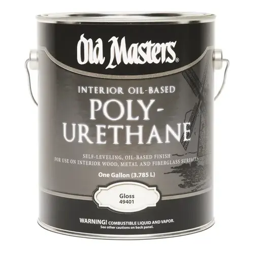 Polyurethane, Gloss, Liquid, Clear, 1 gal, Can Polyurethane, Gloss, Liquid, Clear, 1 gal, Can