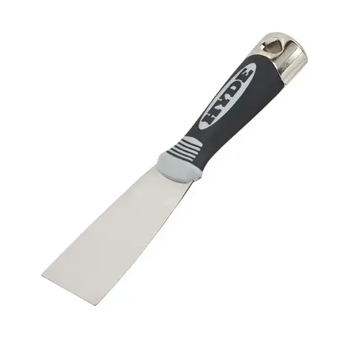 Putty Knife Pro 2" W Stainless Steel Flexible Black/Silver