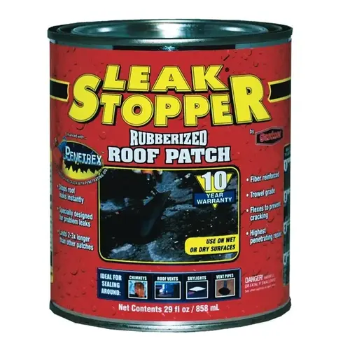 Leak Stopper Rubber Roof Patch - Black Quart