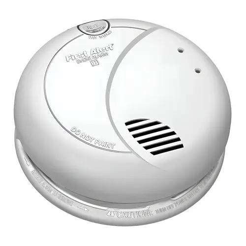 First Alert 7010B Smoke Alarm, 120 V, Photoelectric Sensor, 85 dB, White Smoke Alarm, 120 V, Photoelectric Sensor, 85 dB, White