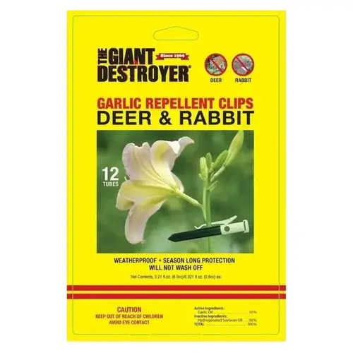 Animal Repellent Clip For Deer and Rabbits 12 pk - pack of 9