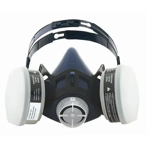 Respirator Mask P100 Multi-Purpose Half Mask Valved Purple M Purple Respirator Mask P100 Multi-Purpose Half Mask Valved Purple M Purple