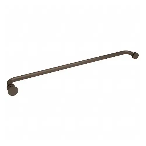 Oil Rubbed Bronze 24" Towel Bar with Traditional Knob