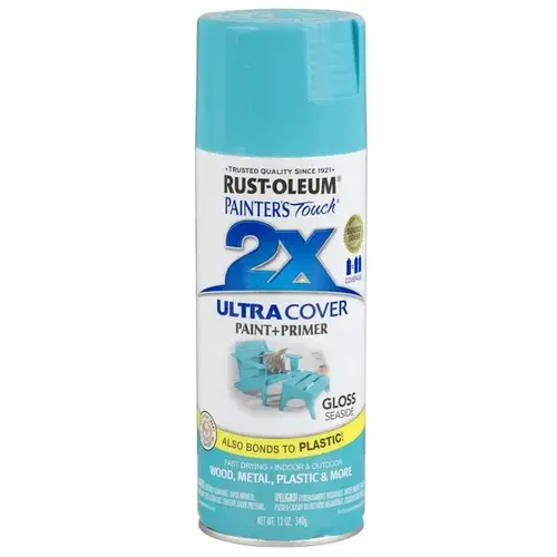PAINTER'S Touch Gloss Spray Paint, Gloss, Seaside, 12 oz, Aerosol Can - pack of 6 PAINTER'S Touch Gloss Spray Paint, Gloss, Seaside, 12 oz, Aerosol Can - pack of 6