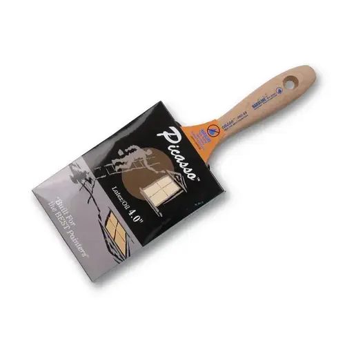 4" Straight Picasso Paint Brush - Beaver Handle 4" Straight Picasso Paint Brush - Beaver Handle