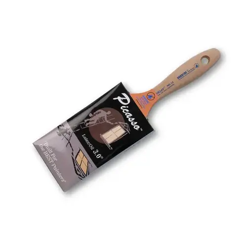 3" Straight Picasso Paint Brush - Beaver Handle 3" Straight Picasso Paint Brush - Beaver Handle