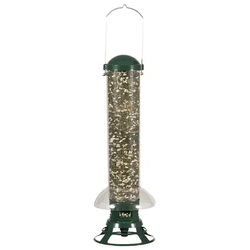 Wild Bird Feeder, 18-7/64 in H, 3.5 lb, Metal, Clear, Hanging Mounting - pack of 2