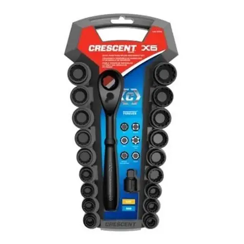 CX6PT20 Socket Set, Black, Specifications: 3/8 in Drive Size CX6PT20 Socket Set, Black, Specifications: 3/8 in Drive Size