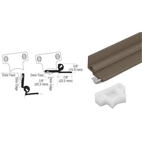 Bronze Anodized 96" Automatic Security Astragal Bronze Anodized 96" Automatic Security Astragal