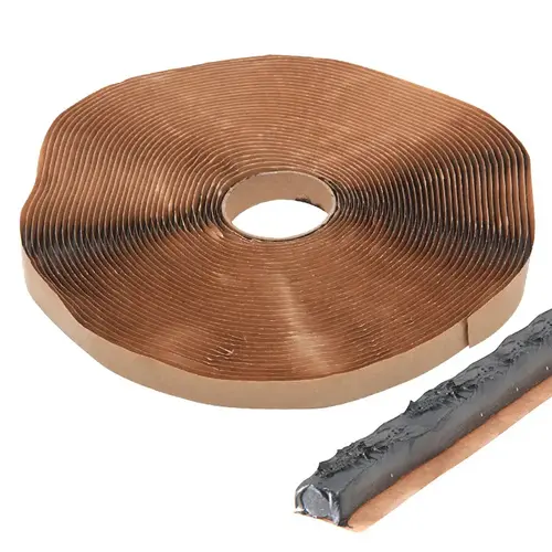 Black 1/16" x 3/8" POLYshim II Butyl Architectural Tape - 50 Foot Roll