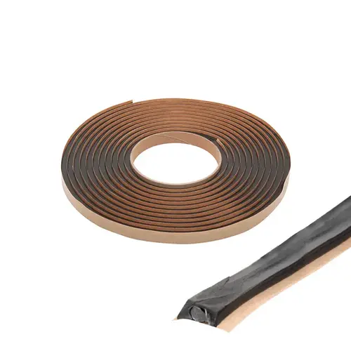 Black 1/4" x 3/8" POLYshim II Butyl Architectural Tape - 20 Foot Roll
