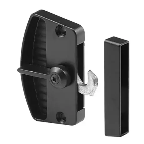 Black Sliding Screen Door Latch and Pull with 2-3/8" Screw Holes Black Sliding Screen Door Latch and Pull with 2-3/8" Screw Holes
