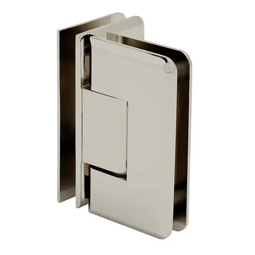 Polished Nickel Cologne 092 Series 90 degree Glass-to-Glass Hinge Polished Nickel Cologne 092 Series 90 degree Glass-to-Glass Hinge