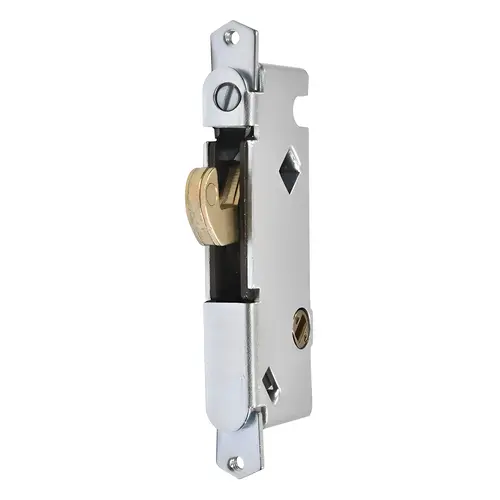 1/2" Wide Stainless Steel Round End Face Plate Mortise Lock with 45 Degree Keyway for W&F Doors 1/2" Wide Stainless Steel Round End Face Plate Mortise Lock with 45 Degree Keyway for W&F Doors