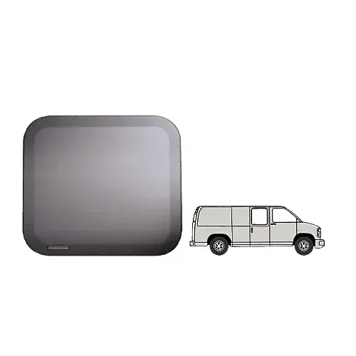 Fixed 'All-Glass' Look 60% Window - Side Hinged Door 1997+ Chevy/GMC Vans 22-1/2" x 22-3/8" Fixed 'All-Glass' Look 60% Window - Side Hinged Door 1997+ Chevy/GMC Vans 22-1/2" x 22-3/8"