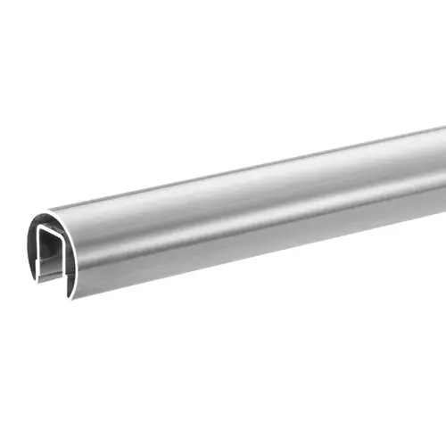 Polished Stainless 1.66" Premium Cap Rail for 1/2" Glass - 120"