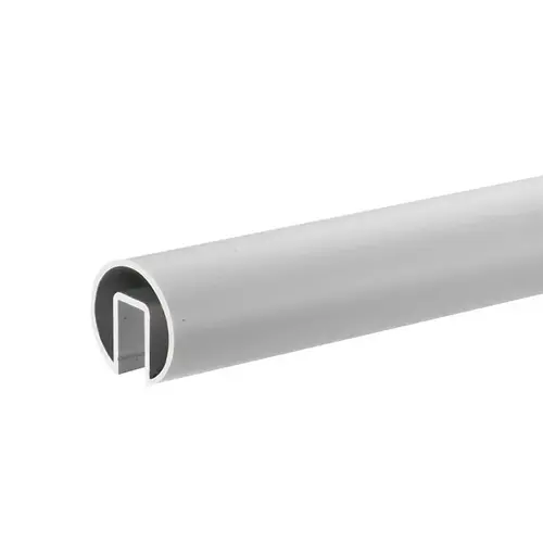 Satin Anodized 1.9" Extruded Aluminum Cap Rail for 1/2" or 5/8" Glass - 240"