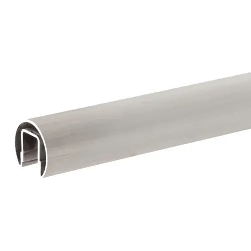 304 Grade Brushed Stainless 2" GRS Premium Cap Rail for 1/2" or 5/8" Glass - 120"