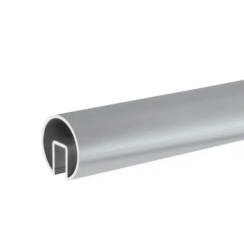 Mill 2-1/2" Extruded Aluminum Cap Rail for 1/2" or 5/8" Glass - 240"