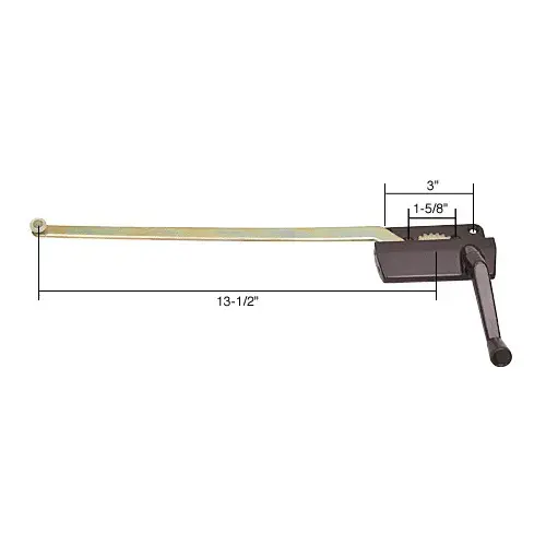 Bronze 13-1/2" Right Hand Casement Window Operator 1-5/8" and 3" Screw Holes Bronze 13-1/2" Right Hand Casement Window Operator 1-5/8" and 3" Screw Holes