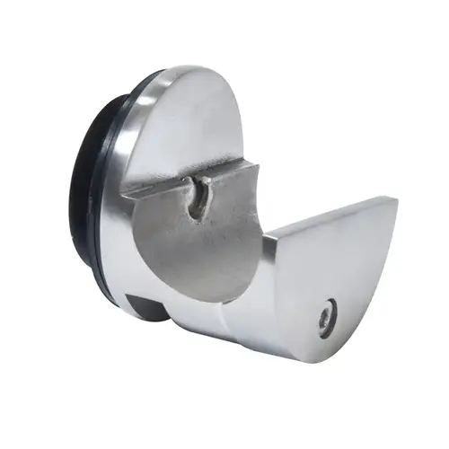 Brushed Stainless Laguna Top Sliding Tube Glass Mount Clamp
