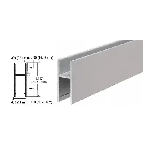 Satin Anodized Aluminum MC610 H-Bar 144" Stock Length Satin Anodized Aluminum MC610 H-Bar 144" Stock Length