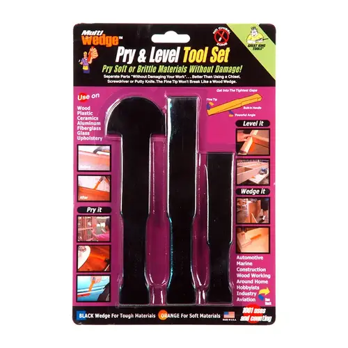 Multi-Wedge Pry and Level for Tough Materials Black Multi-Wedge Pry and Level for Tough Materials Black