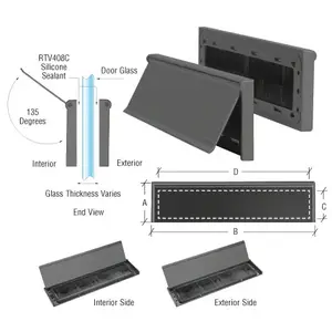 CRL NDMS13BL Black Anodized 3" x 11-1/2" No-Draft Mail Slot - New Style