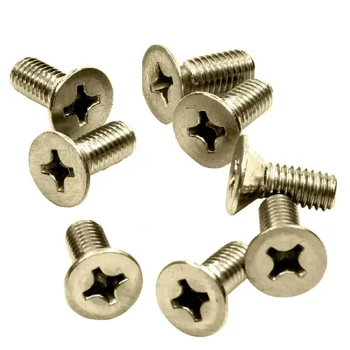 Brushed Bronze 6 x 15 mm Cover Plate Flat Head Phillips Screws - pack of 8 Brushed Bronze 6 x 15 mm Cover Plate Flat Head Phillips Screws - pack of 8