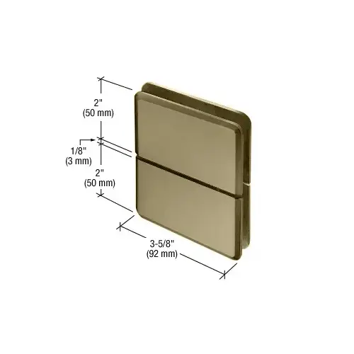 Brushed Bronze Prima 02 Series Glass-To-Glass Mount Hinge