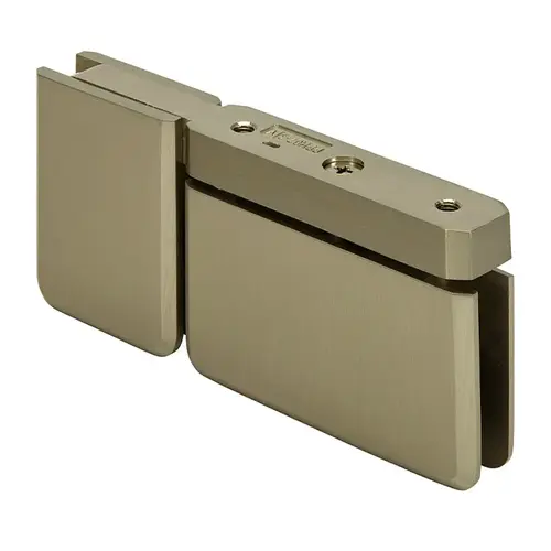 Brushed Bronze Top or Bottom Mount Pivot Hinge with Attached U-Clamp