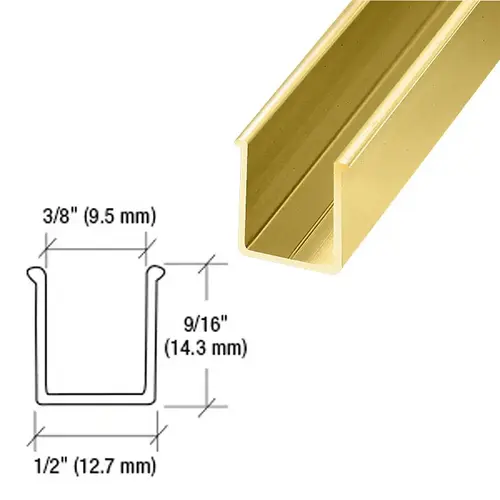 Satin Brass 36" Snap-In Filler Insert for Shower Door Header Satin Brass 36" Snap-In Filler Insert for Shower Door Header