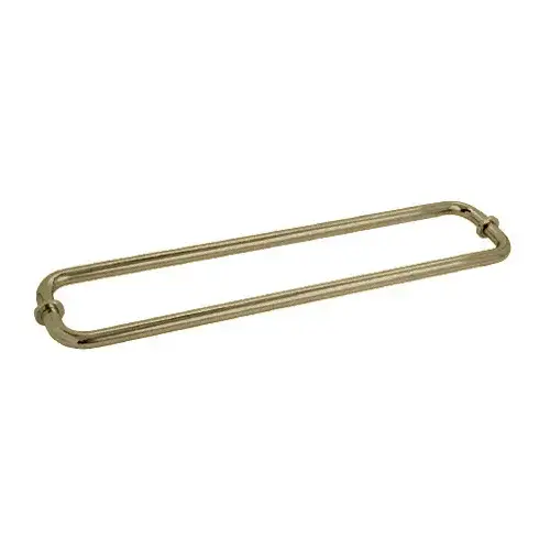 Brushed Bronze 24" Back-to-Back Towel Bars for Glass