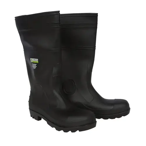 PVC Safety Steel Toe Boots - Black - Size 8 Pair PVC Safety Steel Toe Boots - Black - Size 8 Pair