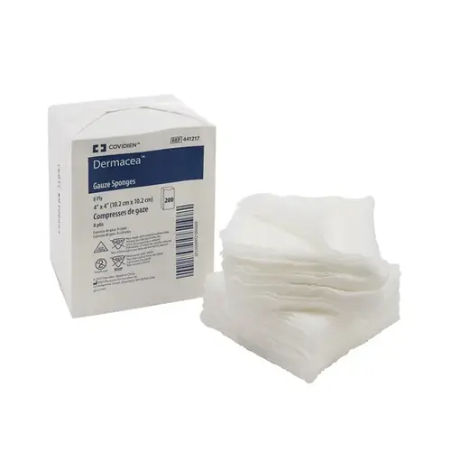 Gauze Sponge Dermacea Cotton 8-Ply 4"X 4"-NonSterile Gauze Sponge Dermacea Cotton 8-Ply 4"X 4"-NonSterile
