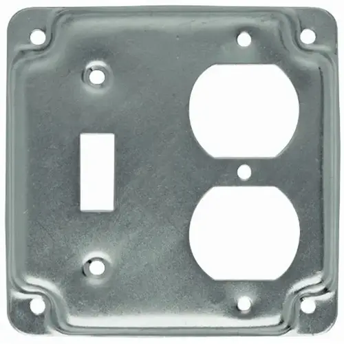 Toggle Switch & Receptable Duplex Cover Steel 2-Gang 1/2" Raised Toggle Switch & Receptable Duplex Cover Steel 2-Gang 1/2" Raised