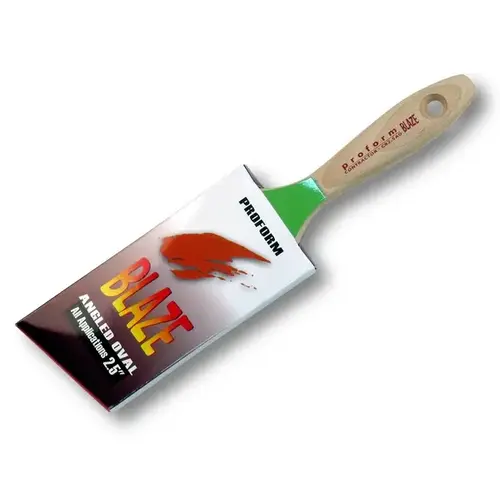 Proform 2.5" Blaze Oval Angled with Beaver Tail Handle Brush