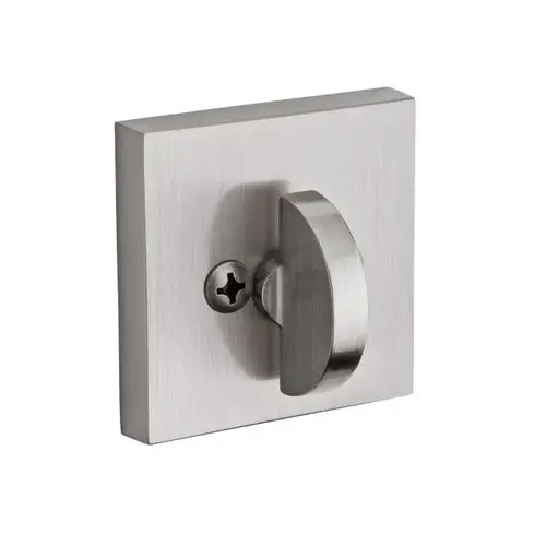 Patio Contemporary Square Deadbolt with 6AL Latch and Dual Strike Satin Nickel Finish Patio Contemporary Square Deadbolt with 6AL Latch and Dual Strike Satin Nickel Finish