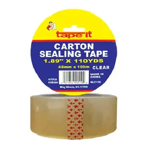 Tape-It, Inc WL2110C-HD Package Sealing Tape Clear 2" x 110YD