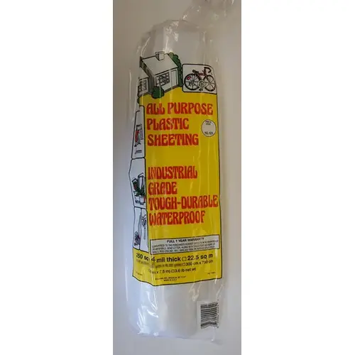 Poly Film 4 Mil 10 ft x 25 ft Clear