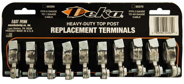 DEKA 00370 Heavy-Duty Lead Top Post Battery Terminal - Universal Fit (Single)