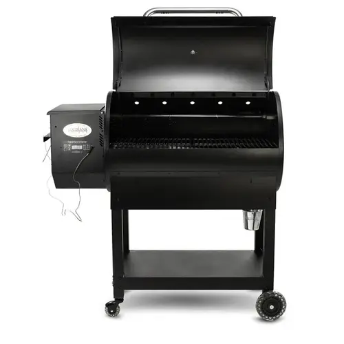 Black Label Wood Pellet Grill, 661 sq-in Primary Cooking Surface, Side Shelf Included: Yes Black Label Wood Pellet Grill, 661 sq-in Primary Cooking Surface, Side Shelf Included: Yes