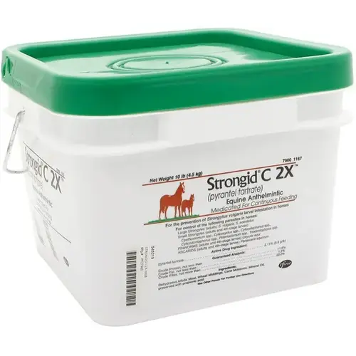 Strongid C 2X Wormer for Horses 10-lbs Pellets